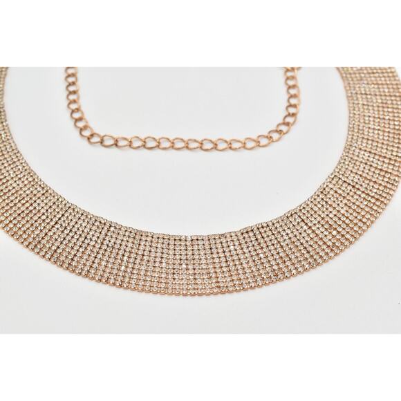 Vintage Crystal Chain Belt Gold Tone Thick Chunky Rhinestone Sparkling 26\